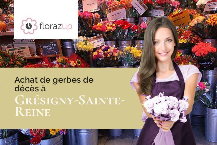 compositions de fleurs pour des obsèques à Grésigny-Sainte-Reine (Côte-d'Or/21150)