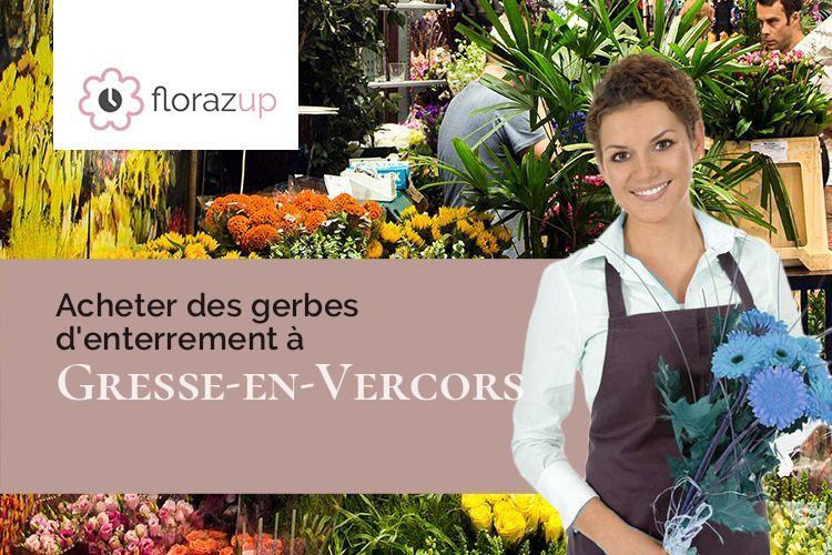 compositions de fleurs pour un deuil à Gresse-en-Vercors (Isère/38650)