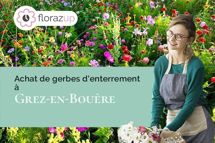 croix de fleurs pour un deuil à Grez-en-Bouère (Mayenne/53290)