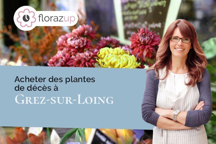 bouquets de fleurs pour un deuil à Grez-sur-Loing (Seine-et-Marne/77880)