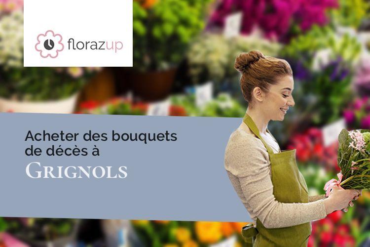 gerbes de fleurs pour une crémation à Grignols (Dordogne/24110)