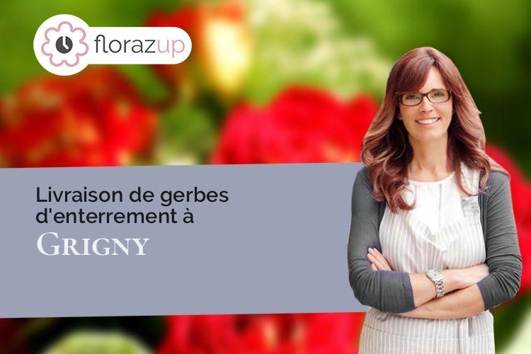 coeur de fleurs pour un décès à Grigny (Essonne/91350)