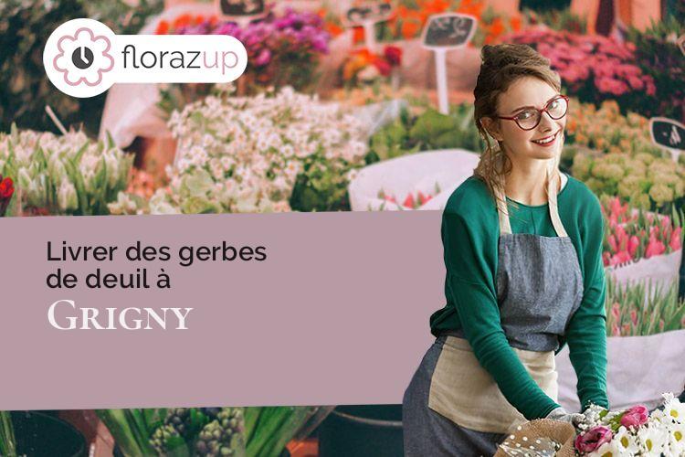 gerbes de fleurs pour un enterrement à Grigny (Rhône/69520)