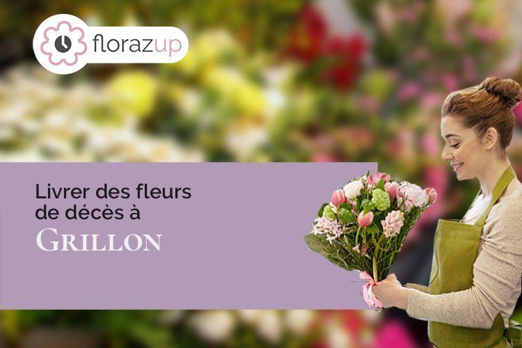 gerbes de fleurs pour des obsèques à Grillon (Vaucluse/84600)