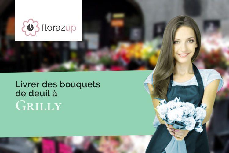 bouquets de fleurs pour un enterrement à Grilly (Ain/01220)