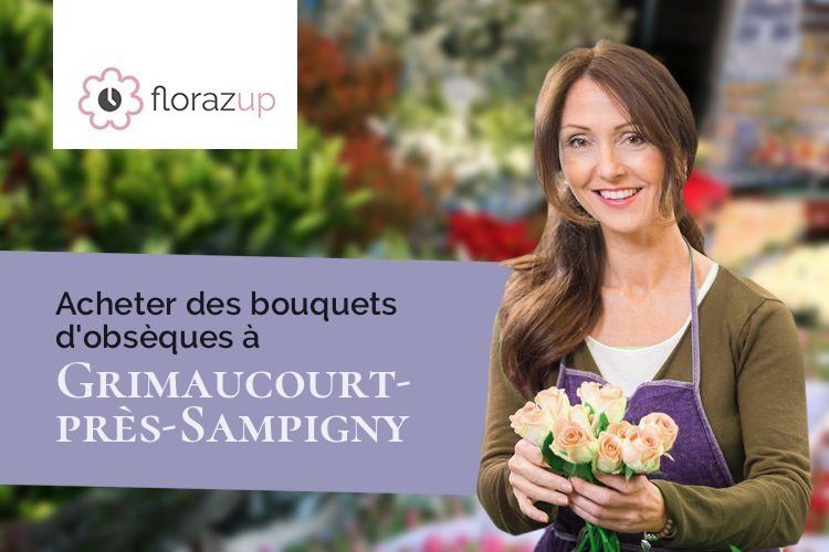 gerbes de fleurs pour des funérailles à Grimaucourt-près-Sampigny (Meuse/55500)