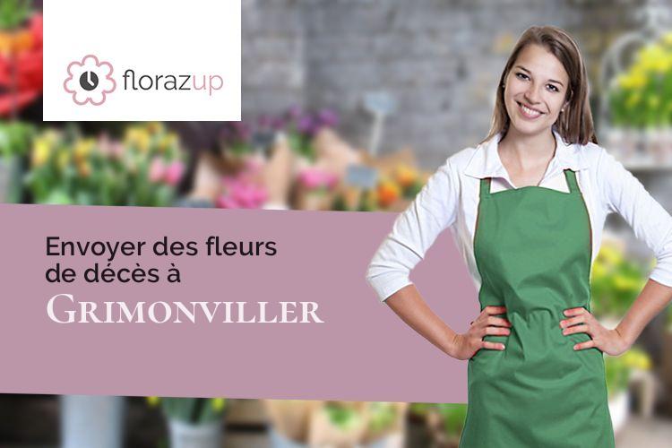 couronnes de fleurs pour un décès à Grimonviller (Meurthe-et-Moselle/54115)