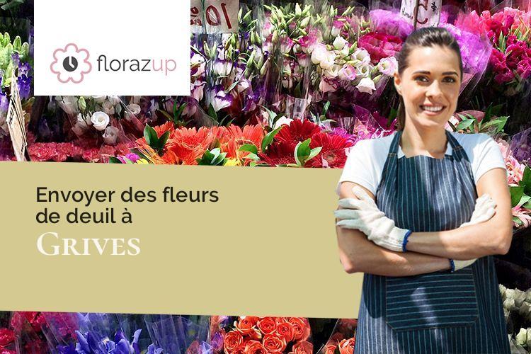 compositions de fleurs pour un deuil à Grives (Dordogne/24170)