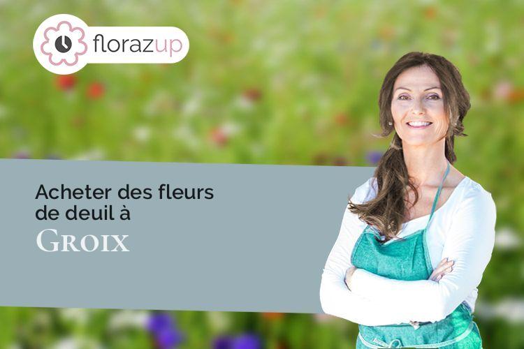 coeur de fleurs pour un décès à Groix (Morbihan/56590)
