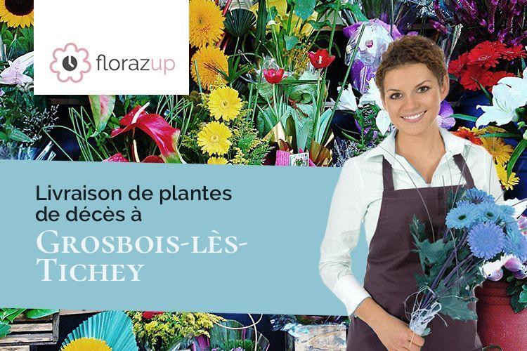 couronnes florales pour des funérailles à Grosbois-lès-Tichey (Côte-d'Or/21250)