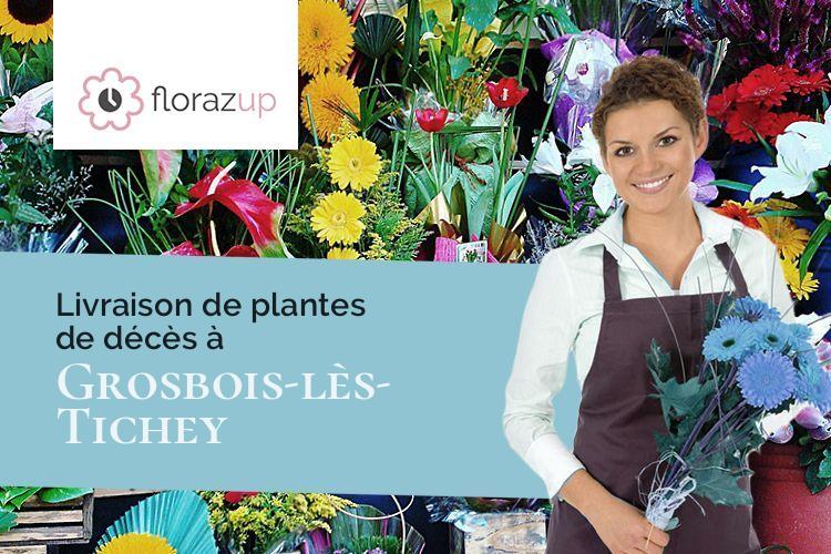 couronnes florales pour des funérailles à Grosbois-lès-Tichey (Côte-d'Or/21250)