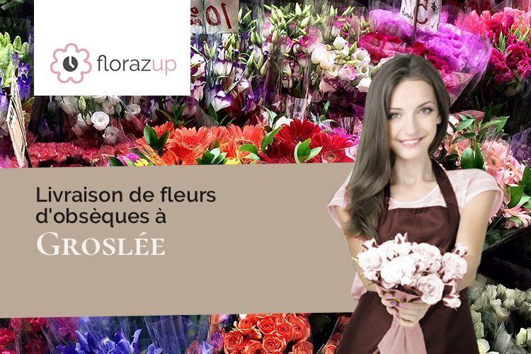 gerbes de fleurs pour des obsèques à Groslée (Ain/01680)