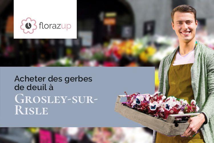 gerbes de fleurs pour un deuil à Grosley-sur-Risle (Eure/27170)