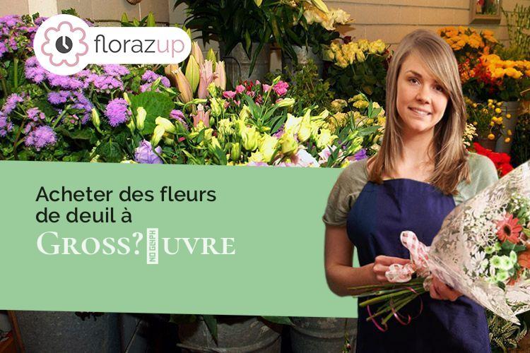 compositions de fleurs pour un deuil à Gross?œuvre (Eure/27220)