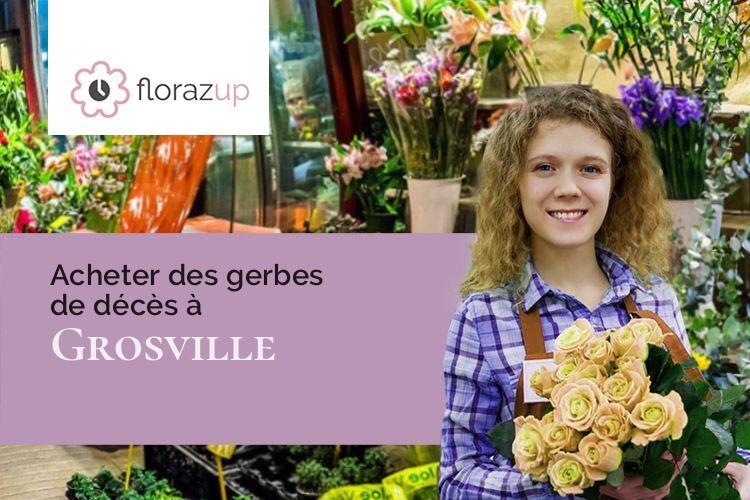 créations florales pour des obsèques à Grosville (Manche/50340)