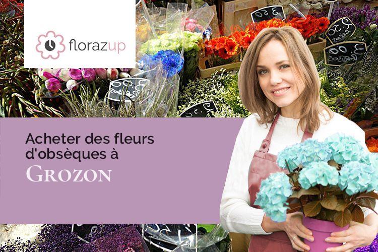 couronnes de fleurs pour un deuil à Grozon (Jura/39800)