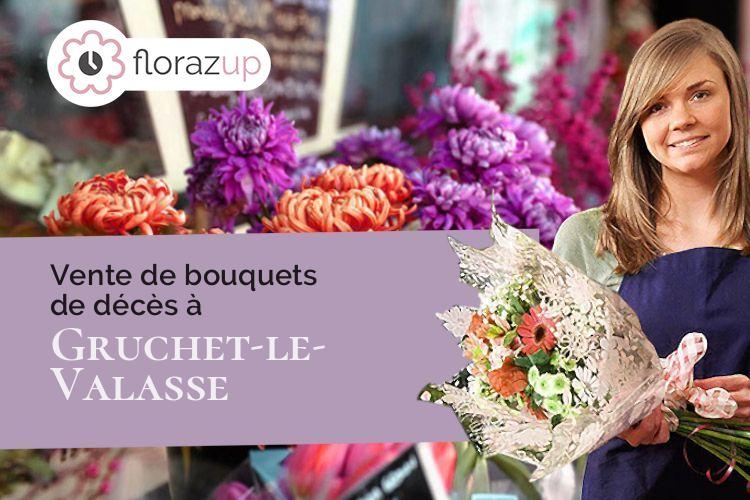 couronnes de fleurs pour une crémation à Gruchet-le-Valasse (Seine-Maritime/76210)