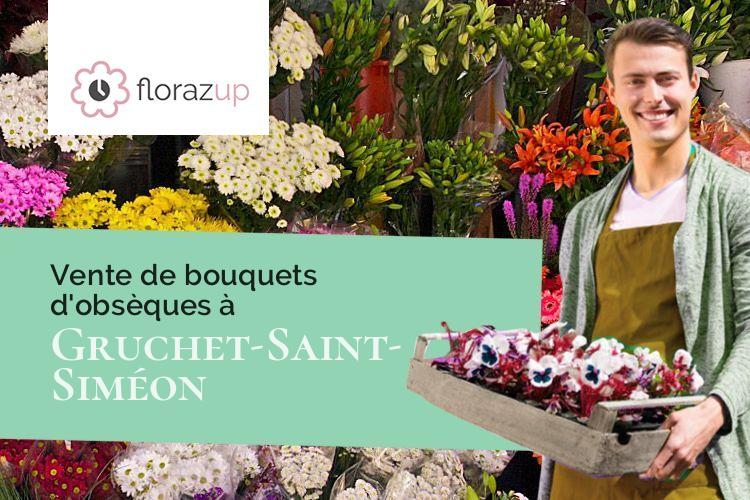 compositions florales pour un deuil à Gruchet-Saint-Siméon (Seine-Maritime/76810)