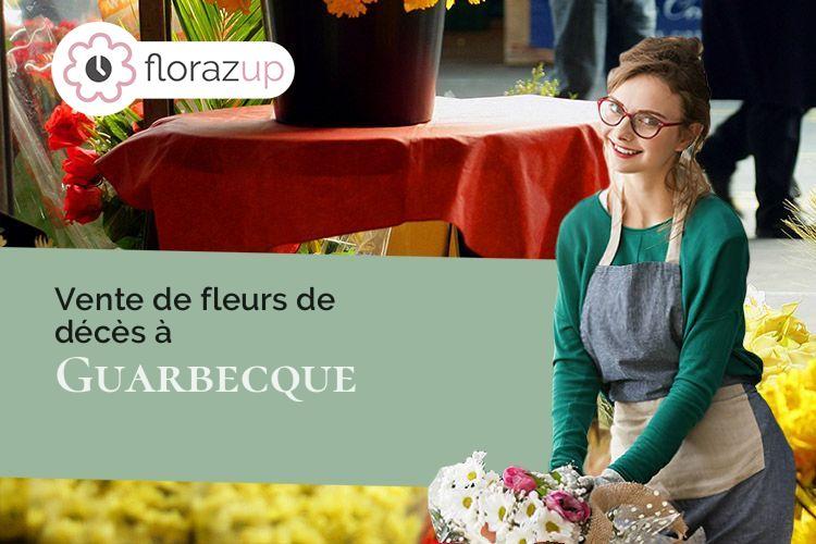 compositions de fleurs pour un enterrement à Guarbecque (Pas-de-Calais/62330)