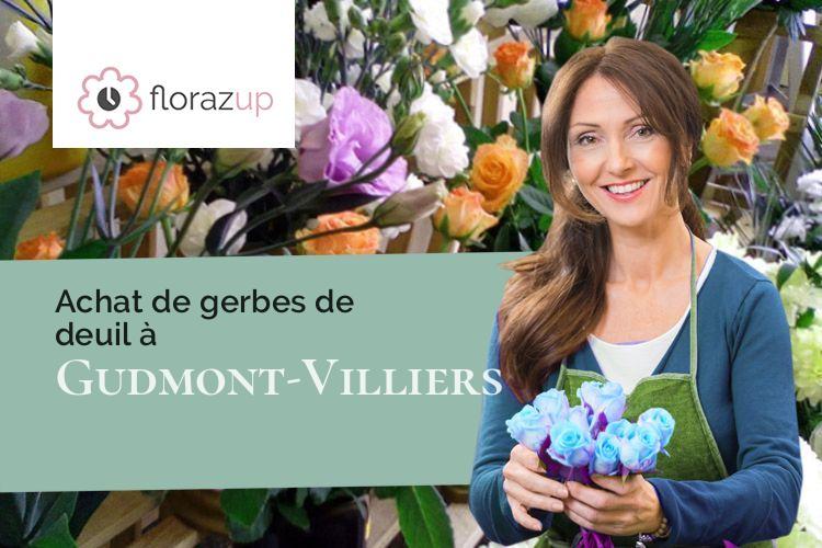 créations florales pour un deuil à Gudmont-Villiers (Haute-Marne/52320)