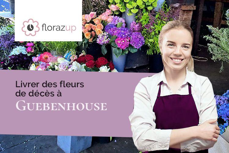 compositions florales pour un deuil à Guebenhouse (Moselle/57510)