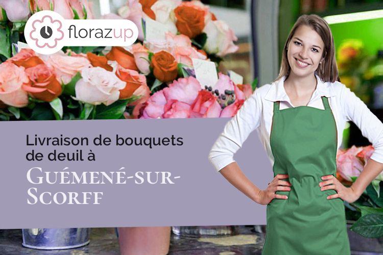 créations de fleurs pour un décès à Guémené-sur-Scorff (Morbihan/56160)