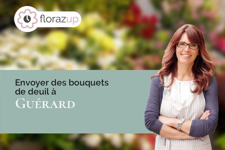 fleurs deuil pour une crémation à Guérard (Seine-et-Marne/77580)