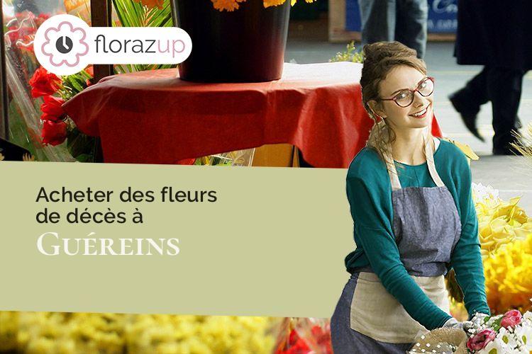 créations de fleurs pour un enterrement à Guéreins (Ain/01090)