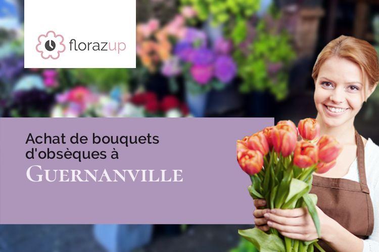 fleurs deuil pour des obsèques à Guernanville (Eure/27160)