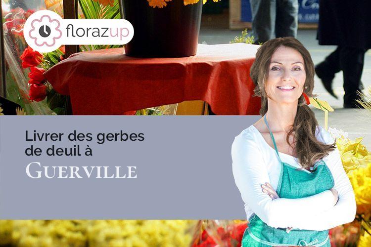 couronnes florales pour un enterrement à Guerville (Yvelines/78930)
