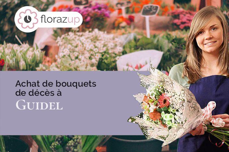 bouquets de fleurs pour des funérailles à Guidel (Morbihan/56520)
