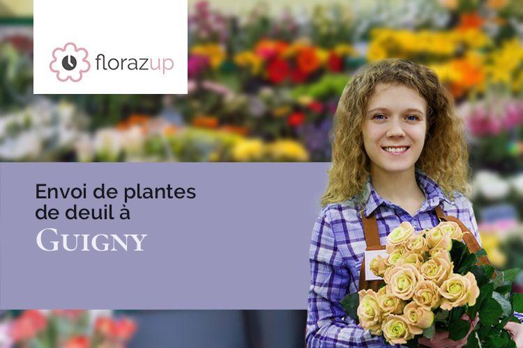 créations florales pour un deuil à Guigny (Pas-de-Calais/62140)