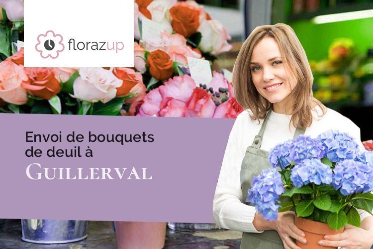 croix de fleurs pour des obsèques à Guillerval (Essonne/91690)