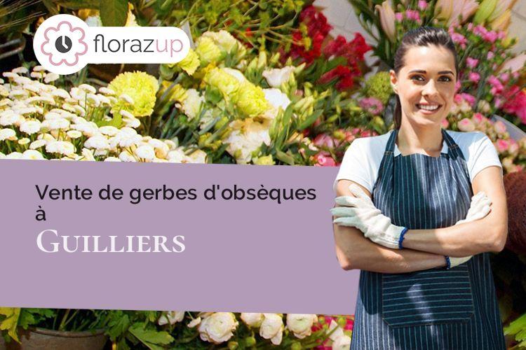 fleurs deuil pour des obsèques à Guilliers (Morbihan/56490)