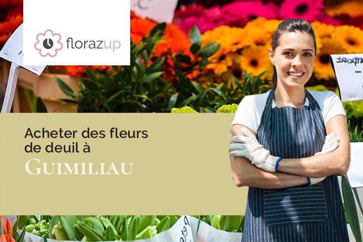 coeurs de fleurs pour des obsèques à Guimiliau (Finistère/29400)