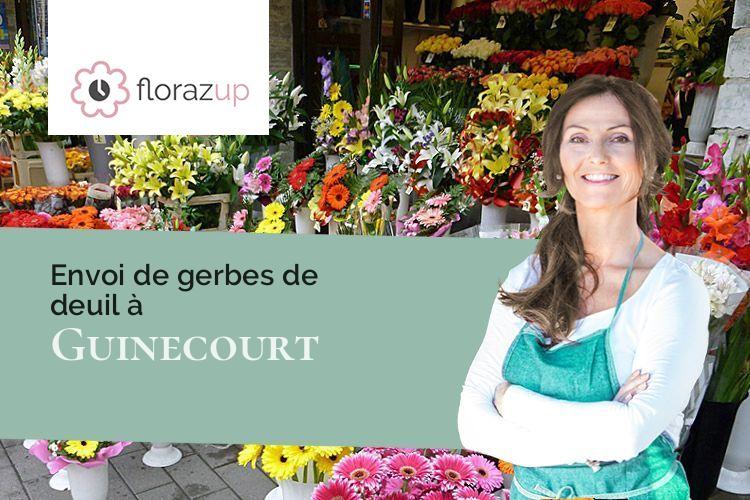 bouquets de fleurs pour un enterrement à Guinecourt (Pas-de-Calais/62130)