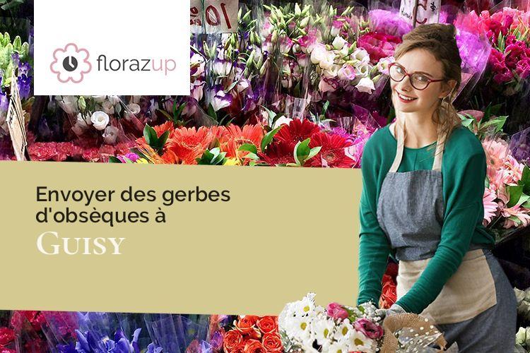 coeurs de fleurs pour un décès à Guisy (Pas-de-Calais/62140)