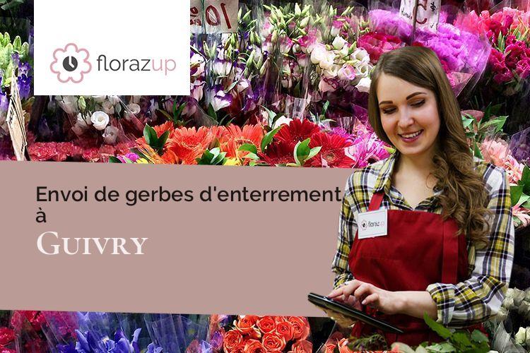 bouquets de fleurs pour un deuil à Guivry (Aisne/02300)