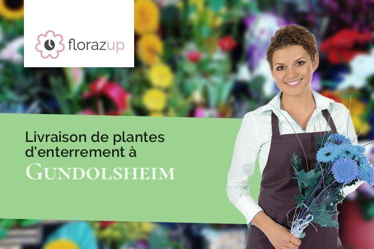 compositions de fleurs pour un enterrement à Gundolsheim (Haut-Rhin/68250)