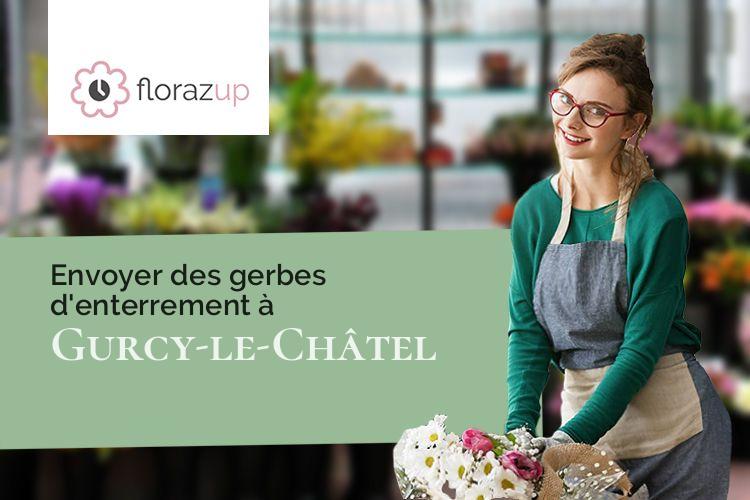couronnes de fleurs pour des obsèques à Gurcy-le-Châtel (Seine-et-Marne/77520)