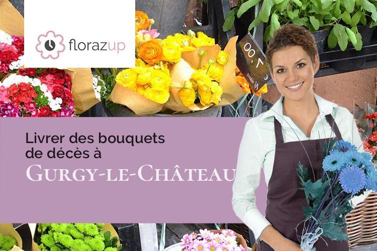 fleurs deuil pour un décès à Gurgy-le-Château (Côte-d'Or/21290)