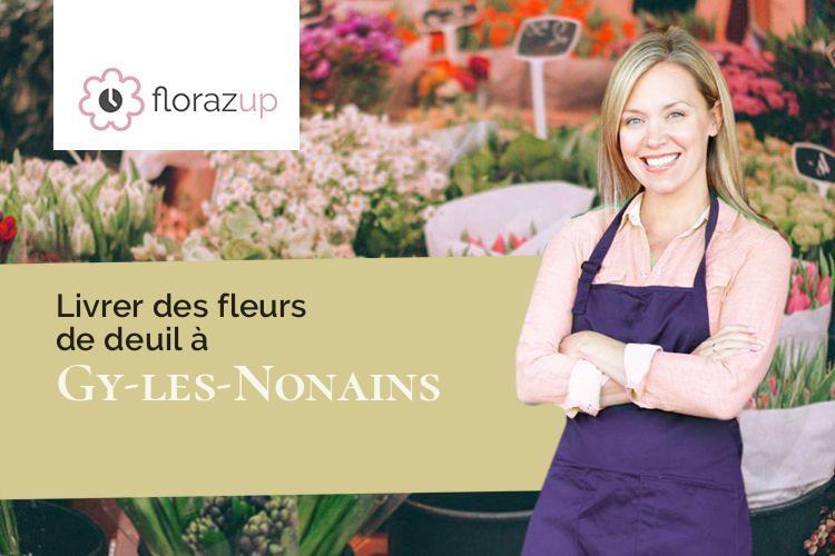 gerbes de fleurs pour un enterrement à Gy-les-Nonains (Loiret/45220)
