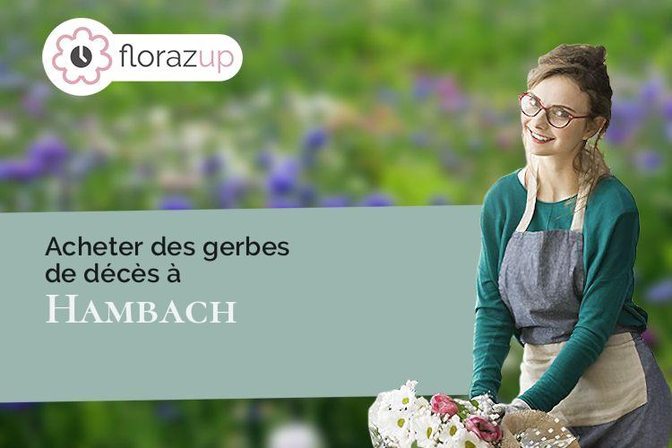 coeur de fleurs pour un deuil à Hambach (Moselle/57910)