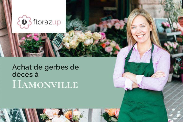 couronnes florales pour un deuil à Hamonville (Meurthe-et-Moselle/54470)