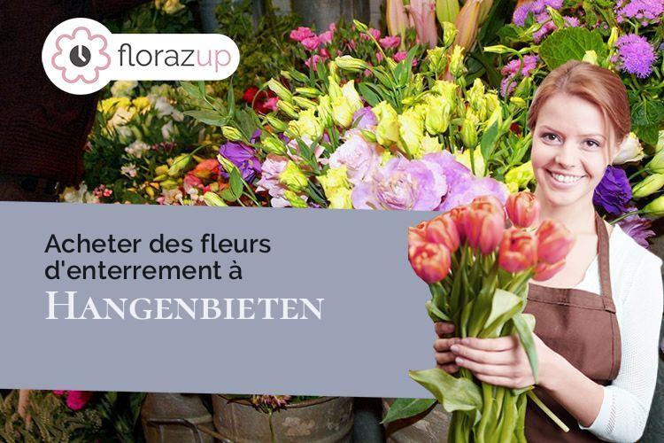 compositions florales pour un enterrement à Hangenbieten (Bas-Rhin/67980)