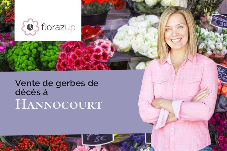 créations florales pour un décès à Hannocourt (Moselle/57590)