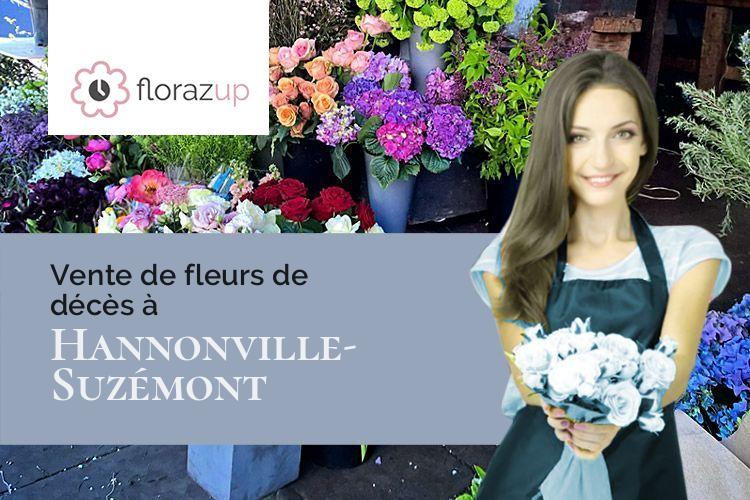 couronnes florales pour des funérailles à Hannonville-Suzémont (Meurthe-et-Moselle/54800)