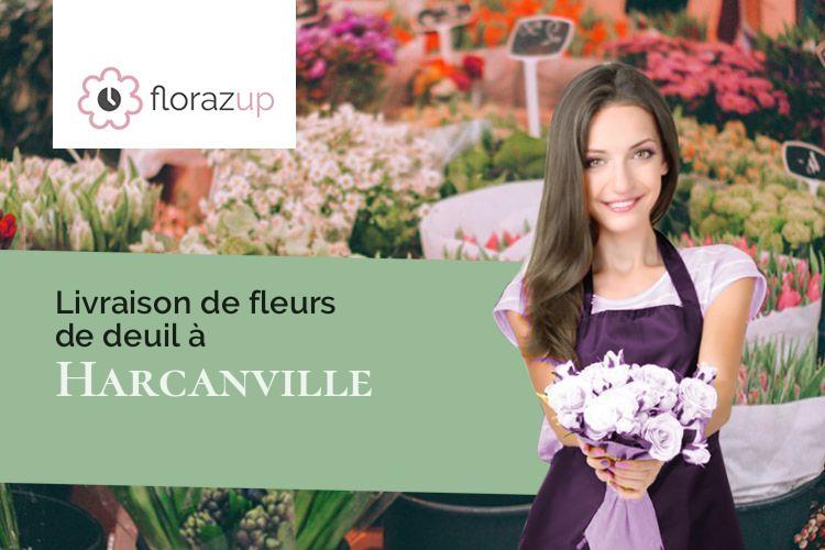créations de fleurs pour un enterrement à Harcanville (Seine-Maritime/76560)