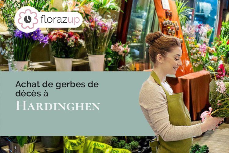 couronnes florales pour un enterrement à Hardinghen (Pas-de-Calais/62132)