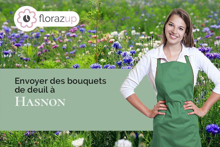 coeur de fleurs pour des funérailles à Hasnon (Nord/59178)